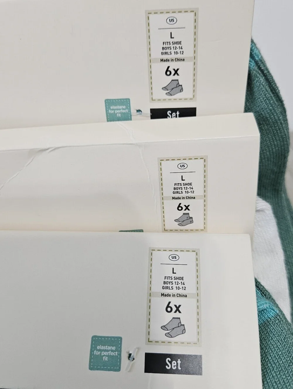 3 - 6 Packs Low Cut Socks Size L 6X Boys 12-14 Girls 8-10  No Show Socks by L&D